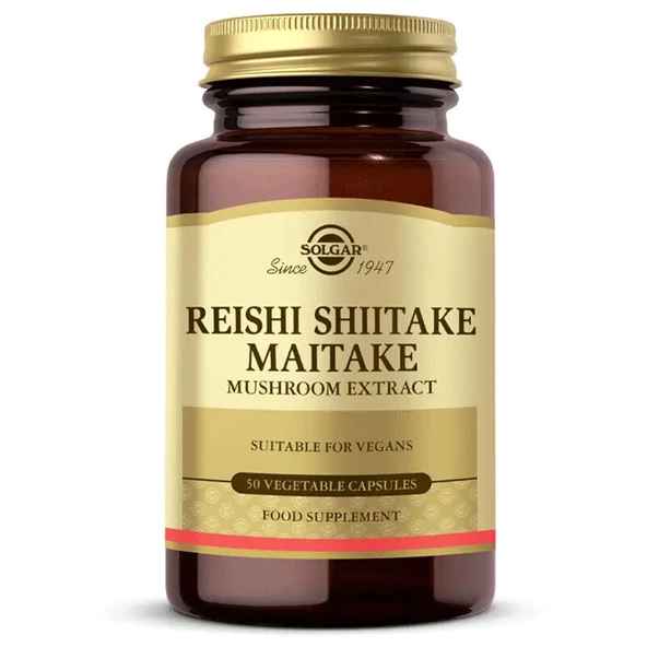 Solgar Reishi Shiitake Maitake Mushroom Extract 50 Kapsül ürün görseli 1