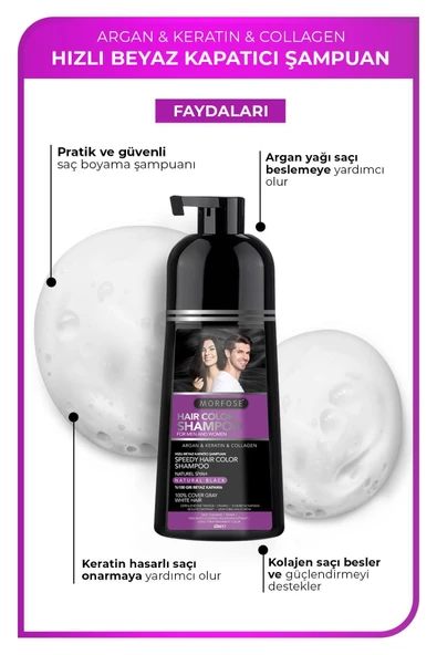 MORFOSE ŞAMPUAN 420ML SİYAH - Resim 2