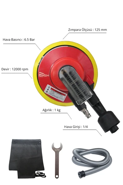 Gaptools Havalı Ortbital Zımpara Gpz01 - Resim 2