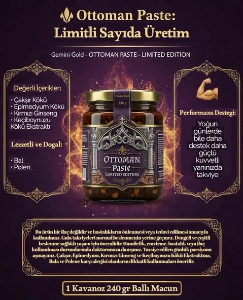 Ottoman Ballı Mesir Bitkisel Besin 240 gr Güç ve Kuvvet Ginseng ürün görseli 1