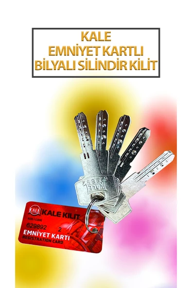 Emiyet Kartlı Bilyeli Silindir Kilit, Kilit Göbeği 164BNE 5 Adet Yedek Anahtarlı ürün görseli 1