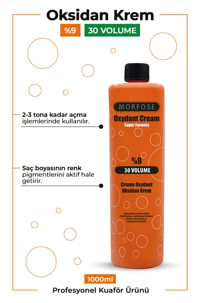 MORFOSE OKSİDAN 1000ML %9 30 VOLUME - Resim 2