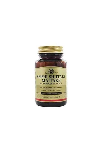 Solgar Reishi Shiitake Maitake Mushroom Extract 50 Kapsül ürün görseli 1