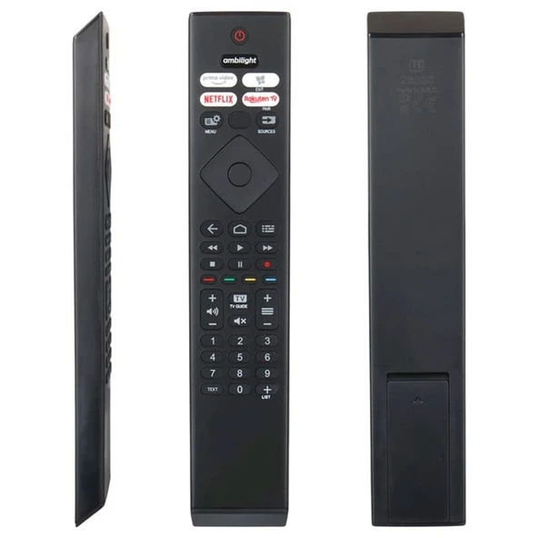 Philips PH V4 - 55PUS943512FZ1 - 65OLED806/12 - 65OLED856/12 - 65PML9507/12 Netflix-Rakuten TV-Prime Video Tuşlu Ses Komutsuz Lcd Led Tv Kumanda ürün görseli 1