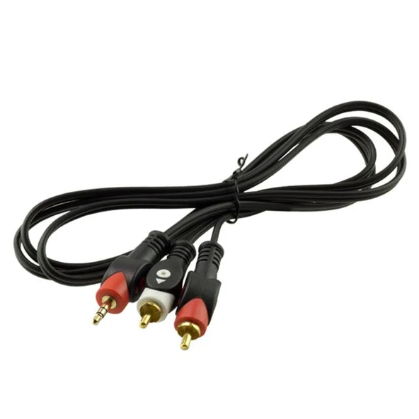 Powermaster Gold Uç 2 Rca Erkek + 3.5 Mm Stereo Erkek 1.5 Metre Ara Kablo ürün görseli 1
