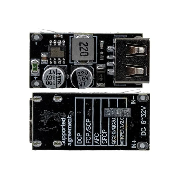 Weko WK-22853 USB-A DC Voltaj Düşürücü Modül Telefon Şarj Devresi Giriş 6-32V Çıkış 5V TO Q.C3.0 Step Down ürün görseli 1