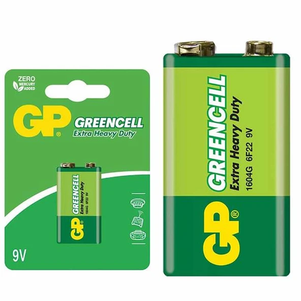 GP 1604GLF Greencell 9 Volt Pil (Tekli) ürün görseli 1