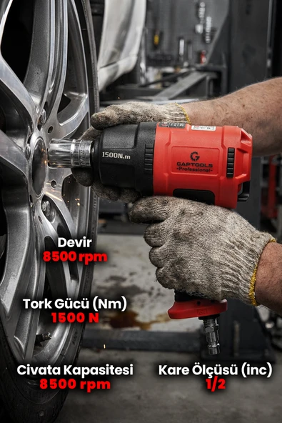 Gaptools Havalı Somun Sökme 1/2 GP1201 ürün görseli 1