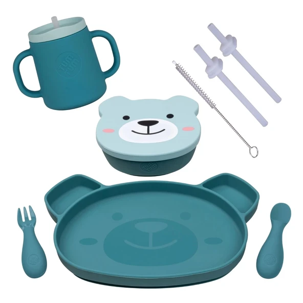 Tum Tum Silikon Beslenme Seti (7 parça) - Boris Bear ürün görseli 1