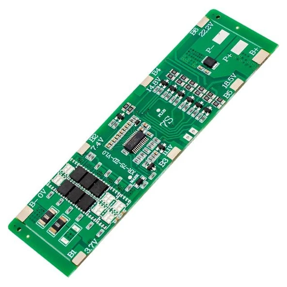 7S 24 Volt 20 Amper 18650 Pil Şarj Koruma Kartı (8 IC Li) ürün görseli 1