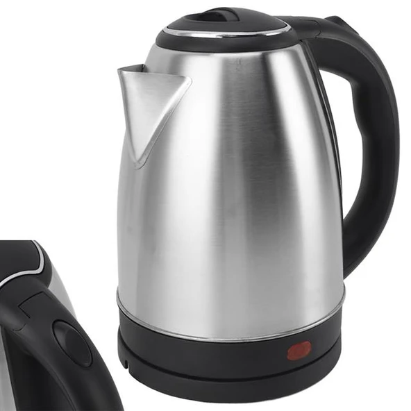 Crown CRW-7102 1500W 1.8 Litre Lüks Çelik Su Isıtıcı Kettle İnox ürün görseli 1