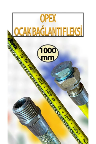 Doğalgaz, Ocak Bağlantı Fleksi 1000 Mm (1 Metre) Uzunluğunda Naturel 1/2 Lik ürün görseli 1