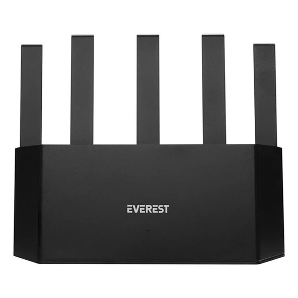 Everest EWR-X3000MBPS-V1 X3000mbps Dualband 5*6Dbi 1 Wan Port + 3 Lan Port Wi-Fi 6 Wisp+Ap+Repeater Destekli Kablosuz Wifi Router ürün görseli 1