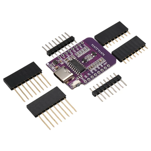 Wemos D1 Mini V4.0 ESP-C3 Geliştirme Kartı Type-C Girişli Wifi Bluetooth Modülü ürün görseli 1