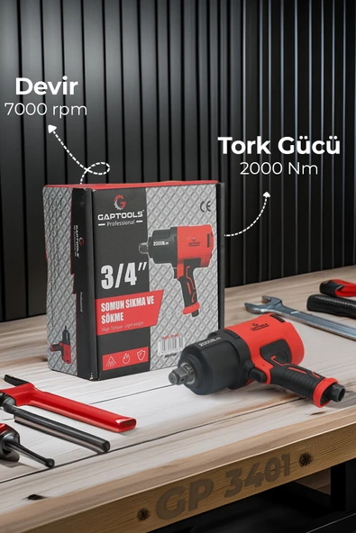 Gaptools Havalı Somun Sökme 3/4 Gp3401 ürün görseli 1