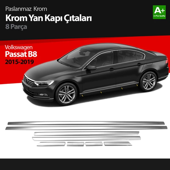 VW Passat B8.5 Krom Yan Kapı Çıtası 8 Parça 2019 2020 2021 2022 2023 ürün görseli 1