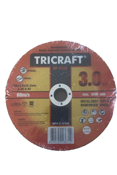 Metal Kesici 180 Mm Tricraft Kesim Diski ürün görseli 1