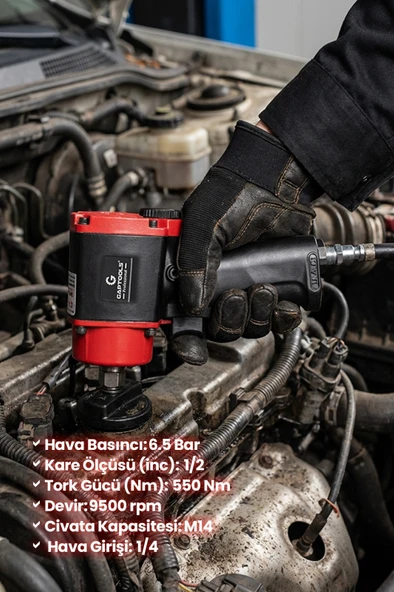 Havalı Somun Sökme Mini 1/2 GPMI1201 ürün görseli 1