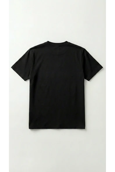 Unisex Düz Renk Bisiklet Yaka Basic Tişört - Resim 6