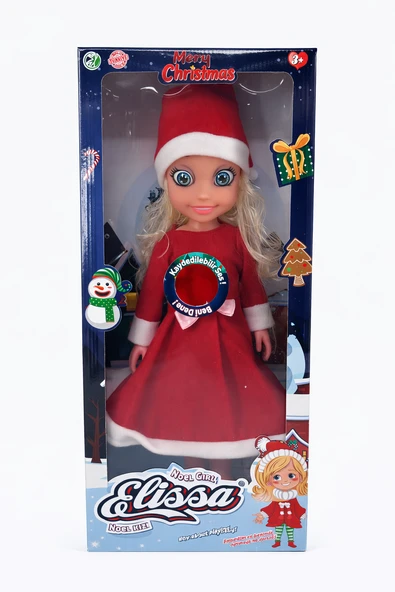 TOYX Elisa Yılbaşı Bebek Noel Kıyafetli Oyuncak Et Bebek 45 cm 3+ Yaş Noel Anne ürün görseli 1