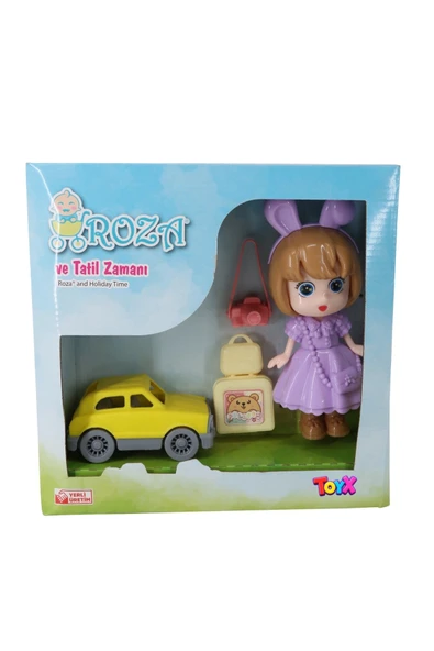 TOYX Oyuncak Bebek Seti Roza ve Tatil Zamanı  Aksesuarlı Seyahat Oyuncak Seti 3+ Yaş ürün görseli 1