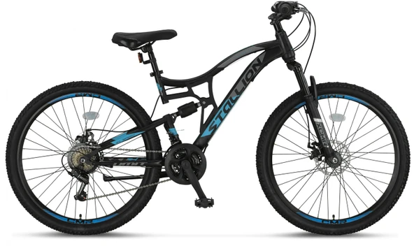 ÜMİT 2959 STALLION-MSD-2D ERKEK DAĞ BİSİKLETİ 430H 29 JANT 21 VİTES BLACK BLUE ürün görseli 1
