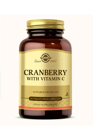 Solgar Cranberry With Vitamin C 60 Kapsül ürün görseli 1