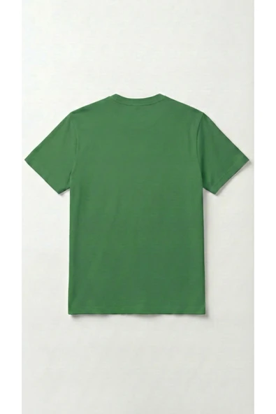 Unisex Düz Renk Bisiklet Yaka Basic Tişört - Resim 10
