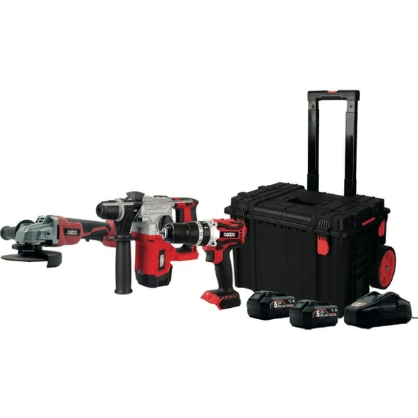 Attlas Pro-Atbl Taşlama - Matkap - Kırıcı Delici 3'lü Çantalı Kömürsüz Set ürün görseli 1