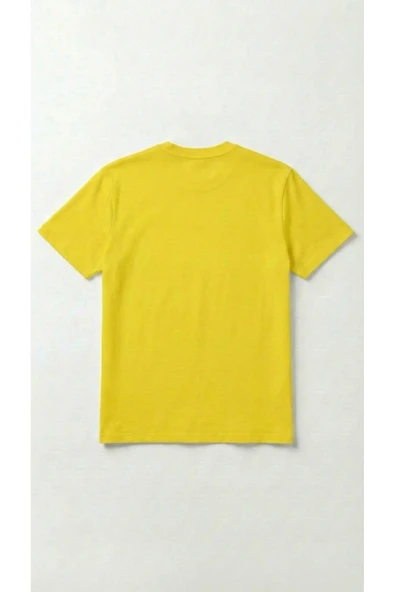Unisex Düz Renk Bisiklet Yaka Basic Tişört - Resim 9