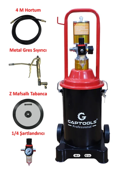 Gaptools Havalı Gres Pompası 12Lt GP12A1 ürün görseli 1
