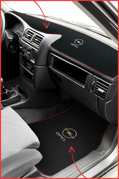 Opel Vectra A Kasa Uyumlu Nakışlı Oto Halı Paspas & Torpido Kaplama Koruma Halısı Seti ürün görseli 1