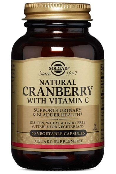 Solgar Cranberry With Vitamin C 60 Kapsül ürün görseli 1