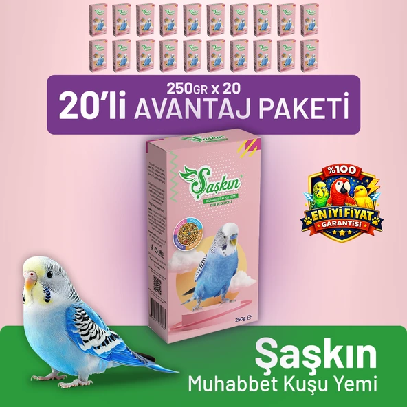 Şaşkın Muhabbet Kuşu Yemi 250 g - 20 Adet ürün görseli 1