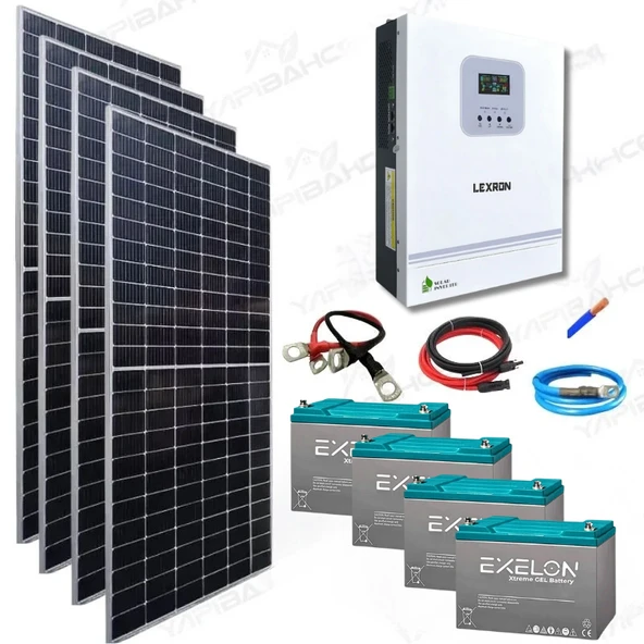 Yapı Solar 3 Kw Mppt Bağ Evi Hazır Güneş Enerjisi Paketi Tak Çalıştır ürün görseli 1