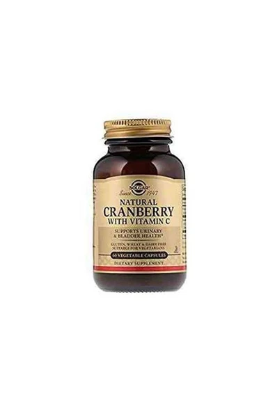 Solgar Cranberry With Vitamin C 60 Kapsül ürün görseli 1