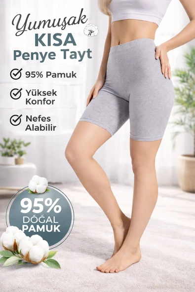 AĞLI KISA GRİ PENYE TAYT (SÜPER KALİTE) ürün görseli 1
