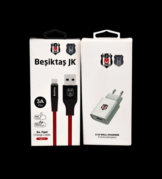 Beşiktaş Lisanslı TYPE-C Kablo ve Şarj Başlığı ürün görseli 1