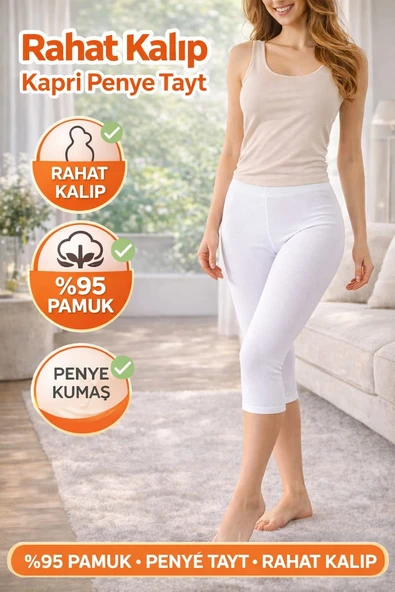 BEYAZ KAPRİ YÜKSEK BEL AĞLI TAYT ürün görseli 1