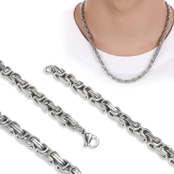 ? Premium Kral Erkek Çelik Kolye 5Mm 31834P6D80 ürün görseli 1