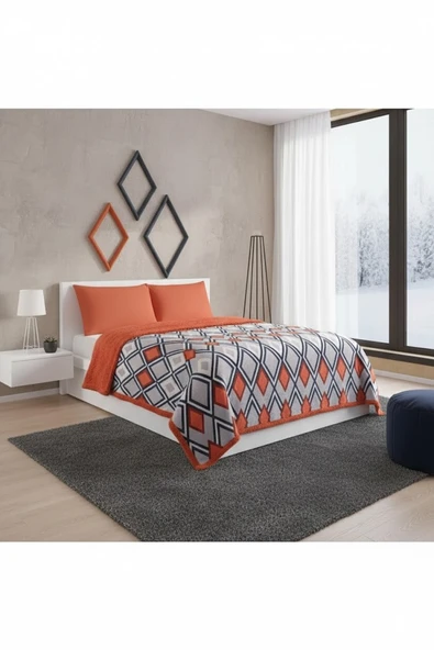 TAÇ WİNTER SET ÇİFT KİŞİLİK HARLOW TURUNCU ürün görseli 1