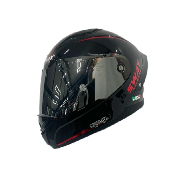 SWAY Kırmızı Siyah Full Face XLarge Beden Kask ürün görseli 1