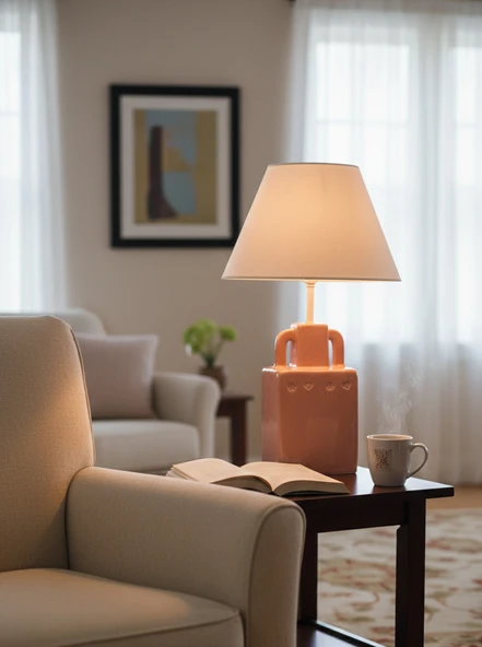 Dekoratif  Modern Seramik Amfora Abajur  ABJ0028 ürün görseli 1