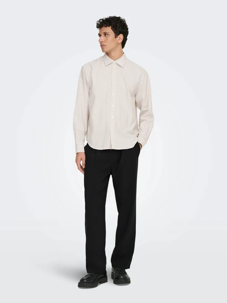 Only & Sons   ONSWILL 0292 LOOSE STRING PANT FRML NOOS Erkek Siyah Pantolon - 22033466 ürün görseli 1