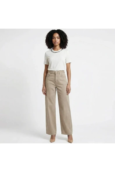 Only   ONLTAYLOR-SILLA HW BARREL PANT PNT Kadın Gri Denim Pantolon - 15367377 ürün görseli 1
