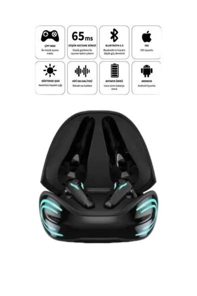 Android Ve İos Uyumlu Bluetooth Kulaklık  Kulaklık Mini - Resim 4