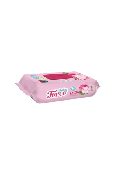 Baby Turco Gül Kokulu Islak Bebek Havlusu 90 LI ( 6 PAKET) ürün görseli 1