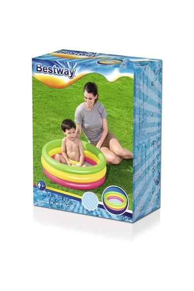 Şişme Zeminli 3 Halkalı Bebek Havuzu 70x24 Cm 1- 3 Yaş ürün görseli 1