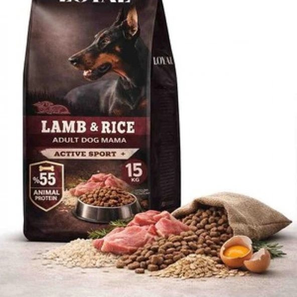 Loyal Active Sport Kuzu Etli ve Pirinçli Yetişkin Köpek Maması 15 Kg ürün görseli 1