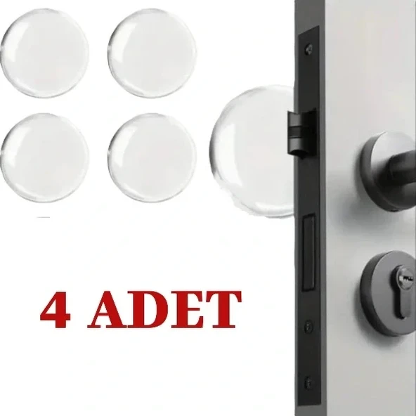 Şeffaf Silikon Mobilya ve Kapı Durdurucu Darbe Pedi 4'lü Set ürün görseli 1